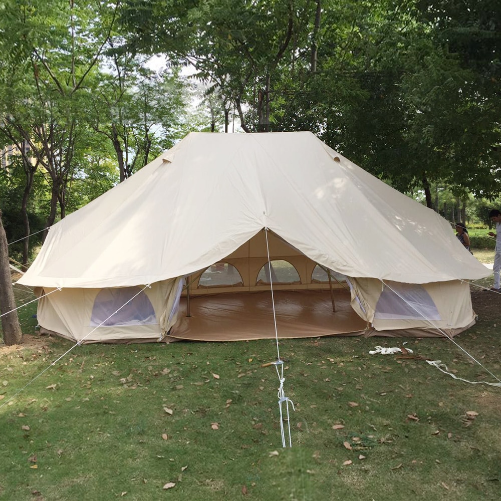 6 X 4M 10-12 Person Waterproof Canvas Emperor Bell Tent - Glamping ...